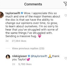 Taylor Swift, Nikki Glaser, apology, Instagram, post, body shaming