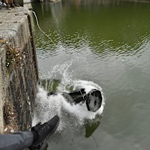 Protesters throw statue of Edward Colston into Bristol harbour during a Black Lives Matter protest rally, in memory of George Floyd