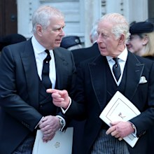 LONDON, ENGLAND - SEPTEMBER 16: Prince Andrew, Duke of York, King Charles III and Prince William, Prince of Wales attend the Funeral of the Duchess of Kent at Westminster Cathedral on September 16, 2025 in London, England. Katharine, Duchess of Kent was married to Prince Edward, Duke of Kent, the first cousin of Queen Elizabeth II. She died on September 4 at the age of 92 at Kensington Palace surrounded by her family. Having converted to Catholicism in 1994, her funeral takes place at Westminste