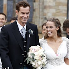 DUNBLANE, UNITED KINGDOM - APRIL 11: Andy Murray and Kim Sears leave Dunblane Cathedral after their wedding on April 11, 2015 in Dunblane, Scotland. (Photo by Alex B.  Huckle/Getty Images)