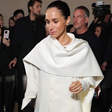 PARIS, FRANCE - OCTOBER 04: Meghan Markle, Duchess of Sussex attends the Balenciaga Womenswear Spring/Summer 2026 show as part of Paris Fashion Week on October 04, 2025 in Paris, France. (Photo by Arnold Jerocki/Getty Images for Balenciaga)