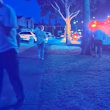 A 73- year- old man was slashed three times in Keysborough on Friday night