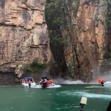 At least seven people were killed after a massive rock fell on top of several tourist boats in the Brazilian state of Minas Gerais on Saturday, CNN affiliate CNN Brasil reported.