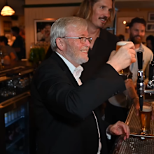 Kevin Rudd at Old Mates Pub Andy Lee in New York 