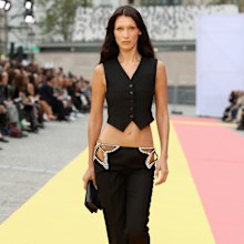 Bella Hadid walks the runway during the Stella McCartney Womenswear Spring/Summer 2023 show as part of Paris Fashion Week on October 03, 2022 in Paris, France. (Photo by Pascal Le Segretain/Getty Images)