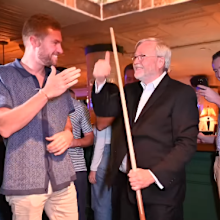 Kevin Rudd at Old Mates Pub Andy Lee in New York 
