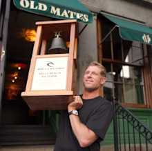 Mick Fanning at Andy Lee's Old Mate's Pub in New York 