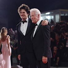 Homer gere and Richard Gere VENICE, ITALY - SEPTEMBER 01: Homer James Jigme Gere and Richard Gere attend the Filming Italy Venice Award red carpet during the 81st Venice International Film Festival on September 01, 2024 in Venice, Italy. (Photo by Vittorio Zunino Celotto/Getty Images)