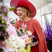 NAIROBI, KENYA - MARCH 18: Queen Maxima of The Netherlands visits a Dutch Kenyan business forum with themes of flowers and innovation on March 18, 2025 in Nairobi, Kenya.  (Photo by Patrick van Katwijk/Getty Images)