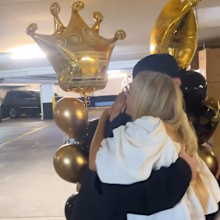 Jackie O surprises Kyle Sandilands for his birthday.