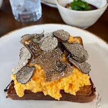 Scrambled eggs with truffle at Hide in Mayfair