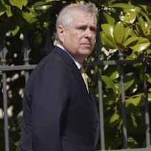 Britain's Prince Andrew leaves after attending the Easter Matins Service at St George's Chapel at Windsor Castle in Windsor, England, Sunday April 9, 2023. (Yui Mok/Pool via AP)