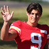 Kansas City Chiefs running back Louis Rees-Zammit waves to fans during training camp at Missouri Western State University.