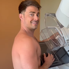 Mean Girls actor Jonathan Bennett gets a mammogram to raise awareness for breast cancer.