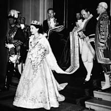 The Queen is photographed during her 1953 Coronation