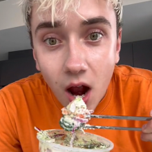 Logan reveals the recipe to his 'cucumber sushi' snack to millions