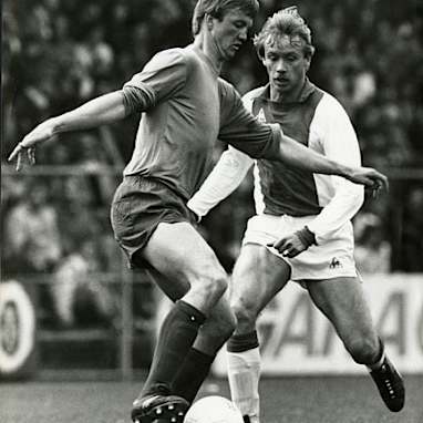 Van Gaal played midfield from 1972-87 in the Dutch league. (All photos Getty)
