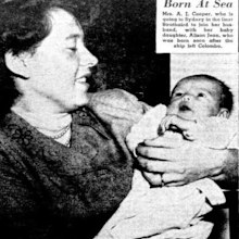Allison Matley born on p&o ship strathaird in 1953