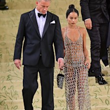 Channing Tatum and Zoë Kravitz leave the 2021 Met Gala Celebrating In America: A Lexicon Of Fashion at Metropolitan Museum of Art on September 13, 2021 in New York City. 