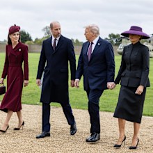 The Prince and Princess of Wales with US President Donald Trump and First Lady Melania at Windsor at the beginning of the US state visit, Wednesday September 17 2025.