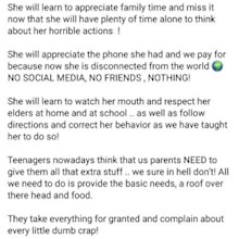 Internet furious over mum's 'tough love' punishment for misbehaving teen
