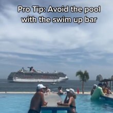 Warning for travellers using swim-up bars