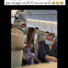 Influencer caught 'faking' first class flight photoshoot