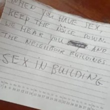 neighbour sex note