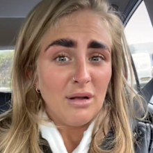 Woman eyebrow lamination results