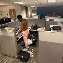 Man moves into office TikTok