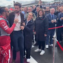 Jack Whitehall bumped into Lewis Hamilton at the F1 Grand Prix 