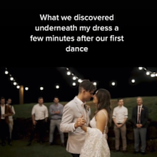 Bride's horrific discovery after first dance with new husband.