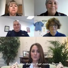 Kate Middleton spoke to nurses via video call