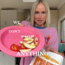Aimee Connor in one of her 'We don't waste anything' TikTok videos