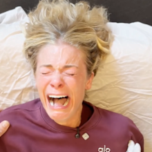 LeAnn Rimes receiving facial massage