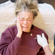 LeAnn Rimes receiving facial massage
