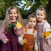 Ava Swartz with her two younger siblings.