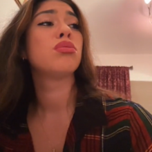 Woman TikTok man bedroom photo