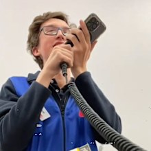kmart worker reprimanded over creative in store announcement