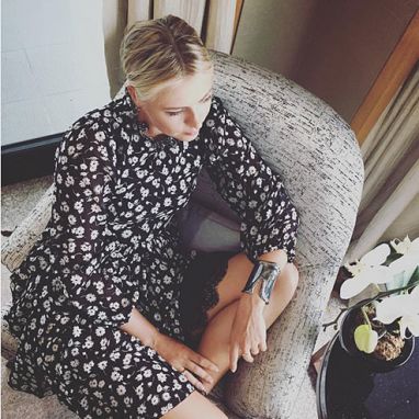Fellow tennis star Maria Sharapova, keeping it casual and cool.