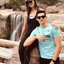 Andrea Meza and Jorge Saenz pictured together in 2019.