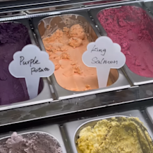Salmon flavoured ice cream