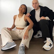 Jason Vincent Piperno and fiance, Stefney Vannasith, who shares his love of sneakers.