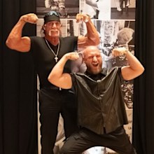 Nick Hogan with dad Hulk Hogan