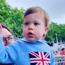 August Brooksbank is mesmerised listening to Ed Sheeran perform during the Platinum Jubilee pageant