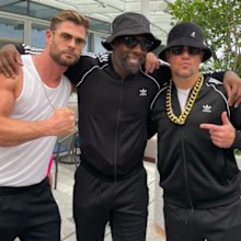 Chris Hemsworth, Idris Elba and Matt Damon were in attendance at the 80s bash.