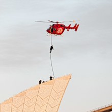 Parkway drive helicopter stunt
