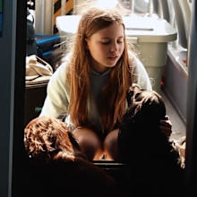 Princess Charlotte and her two dogs Otto and Orla in a video released for her 11th birthday
