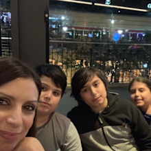 Jo Abi children out for dinner