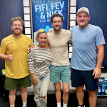 (L-R) Nick Cody, Fifi Box, Jack Whitehall, Brendan Fevola